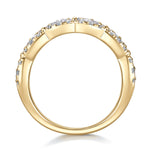 Gina Moissanite Lattice Cocktail Ring in 18K yellow gold plating