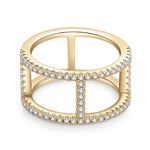 Gwen Moissanite Pavé Cage Ring, front view