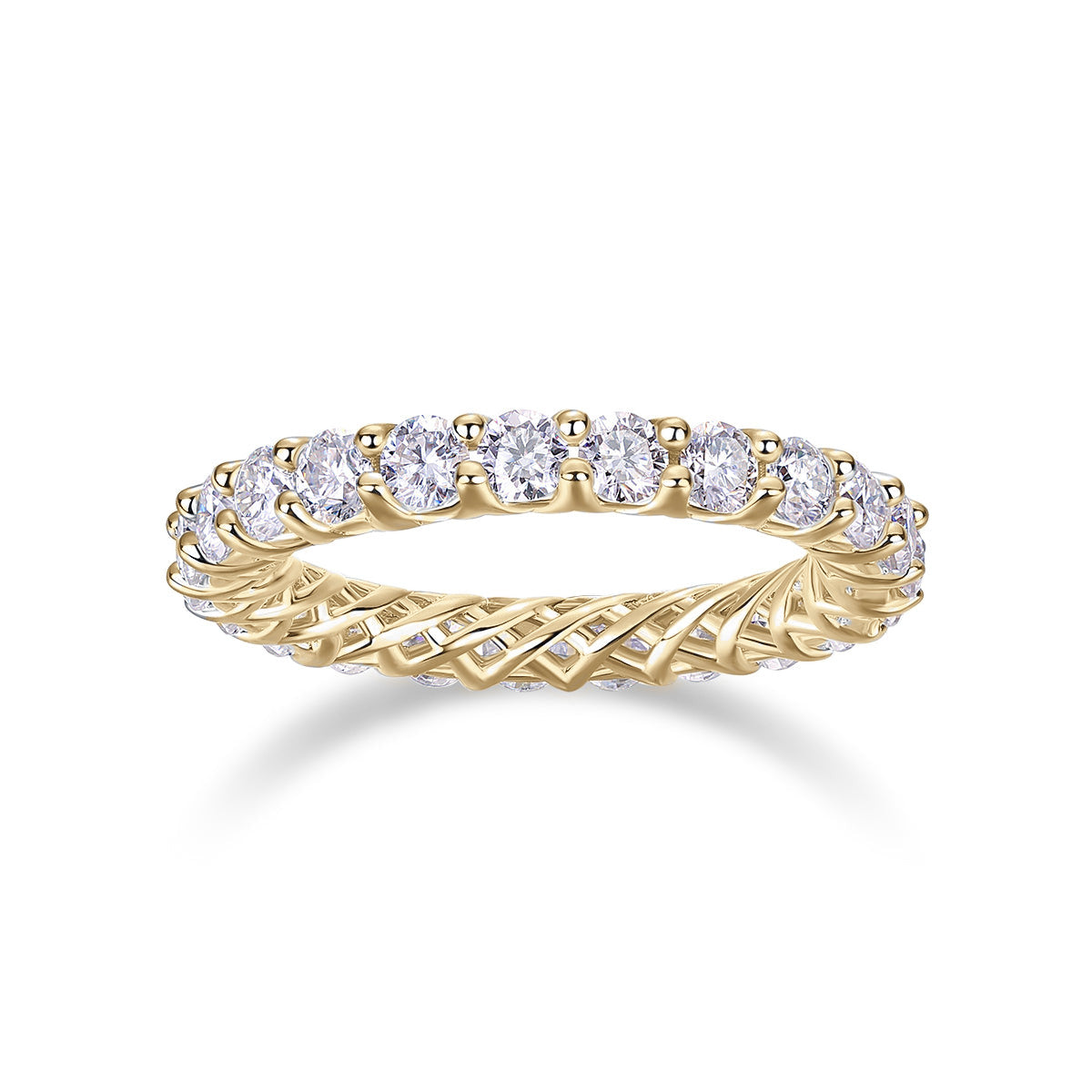 Harlow Round Moissanite Eternity Band, front view