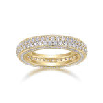Haven Moissanite Pavé Dome Eternity Band in 18K yellow gold plating, front view