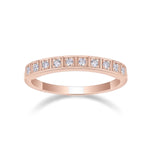 Imani Round Moissanite Bezel Half Eternity Band, front view