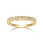 Imani Round Moissanite Bezel Half Eternity Band, front view
