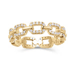 Jada Moissanite Pavé Chain Link Ring, front view