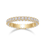 Joanna Round Moissanite Pavé Eternity Band, front view