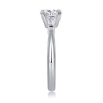 Carissie Round Baguette Accent Trilogy Engagement Ring 1 Ct