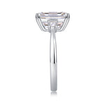 Carissie Classic Emerald Cut Three-Stone Engagement Ring
