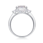 Carissie Classic Emerald Cut Three-Stone Engagement Ring