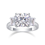 Carissie Cushion Baguette Three Stone Engagement Ring