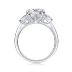 Carissie Cushion Baguette Three Stone Engagement Ring