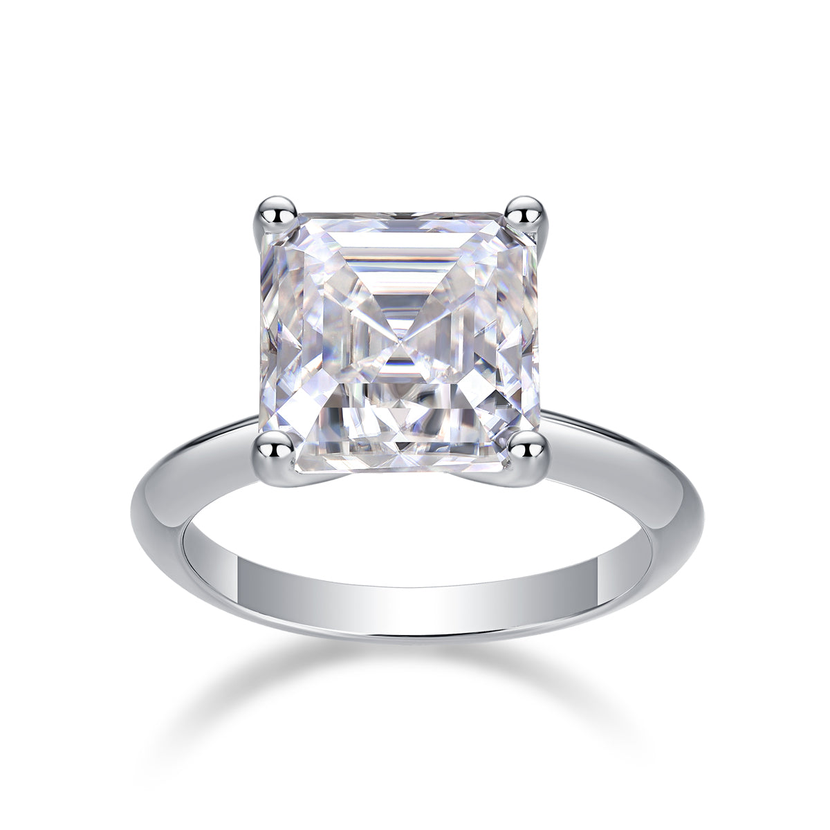 Carissie Square Four - Prong Solitaire Engagement Ring