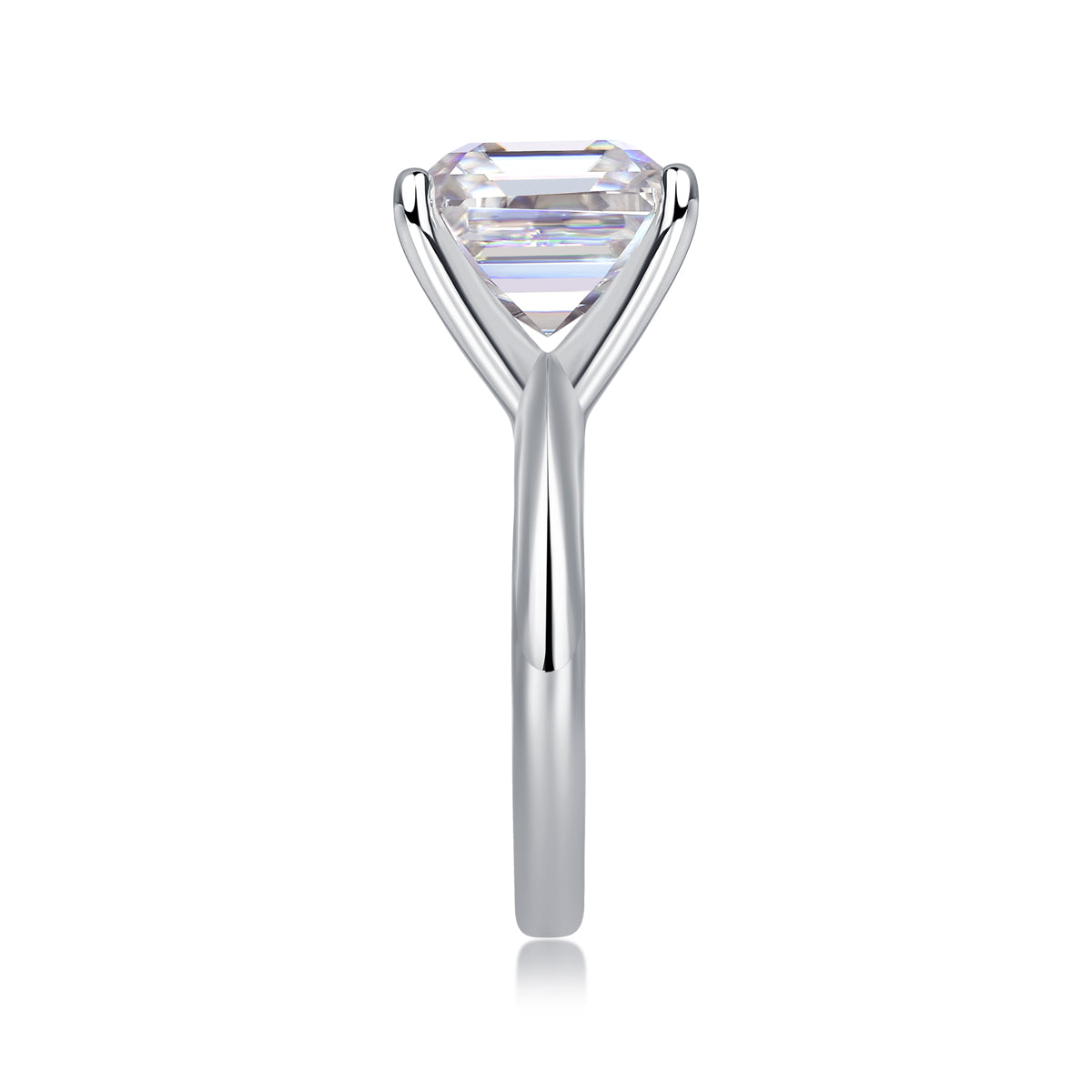 Carissie Square Four - Prong Solitaire Engagement Ring