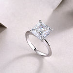 Carissie Square Four - Prong Solitaire Engagement Ring