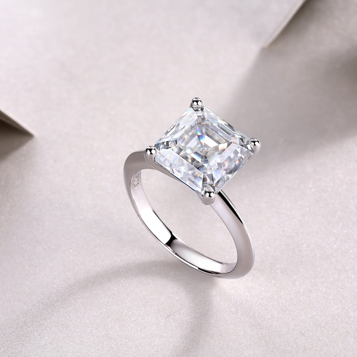 Carissie Square Four - Prong Solitaire Engagement Ring