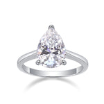 Carissie Vintage Pear Shaped Solitaire Engagement Ring