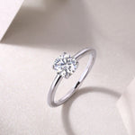 Carissie Timeless Elegant Round Solitaire Engagement Ring 1 Ct