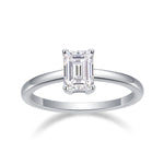 Carissie Emerald Cut Prong Solitaire Engagement Ring