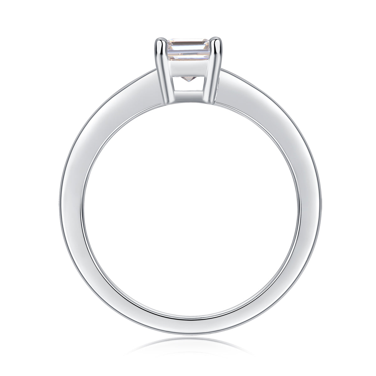Carissie Emerald Cut Prong Solitaire Engagement Ring