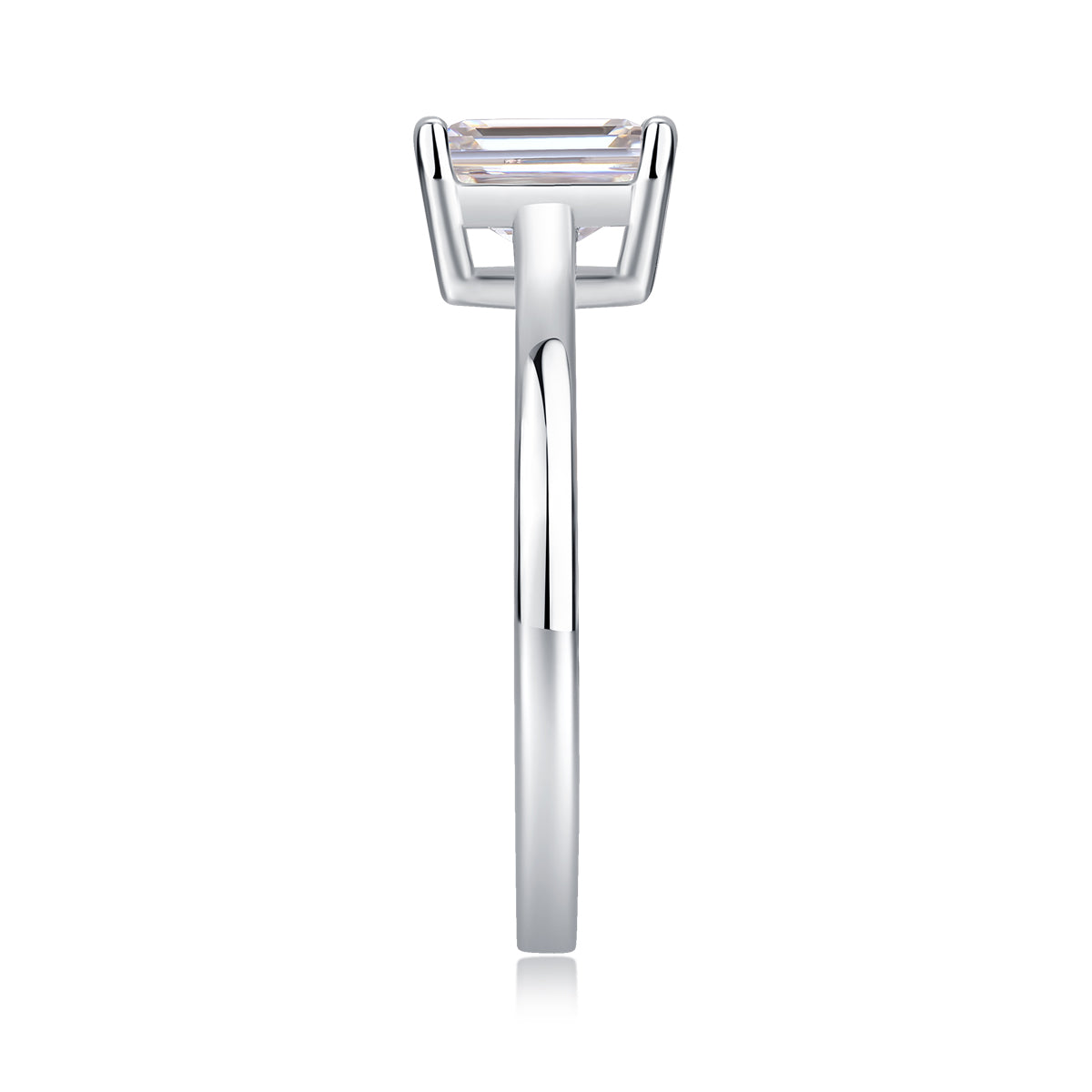 Carissie Emerald Cut Prong Solitaire Engagement Ring