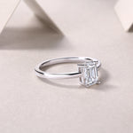 Carissie Emerald Cut Prong Solitaire Engagement Ring