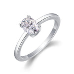 Carissie Classic Oval Solitaire Four-Prong Engagement Ring