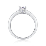Carissie Classic Oval Solitaire Four-Prong Engagement Ring