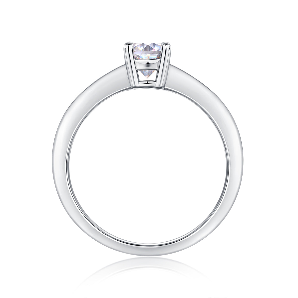Carissie Classic Oval Solitaire Four-Prong Engagement Ring