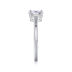 Carissie Classic Oval Solitaire Four-Prong Engagement Ring