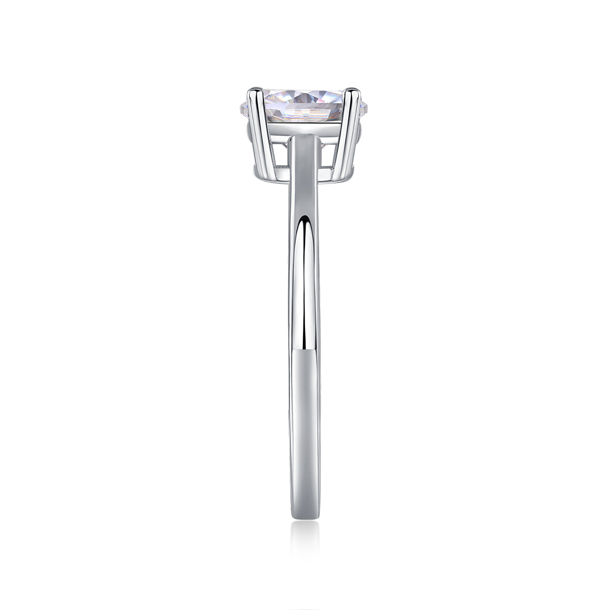 Carissie Classic Oval Solitaire Four-Prong Engagement Ring
