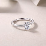 Carissie Classic Oval Solitaire Four-Prong Engagement Ring
