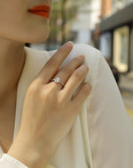 Carissie Classic Oval Solitaire Four-Prong Engagement Ring