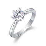 Carissie Classic Round Solitaire Prong Engagement Ring 1 Ct
