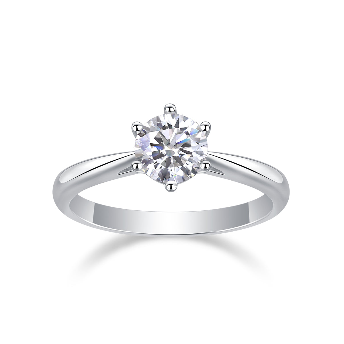 Carissie Classic Round Solitaire Prong Engagement Ring 1 Ct