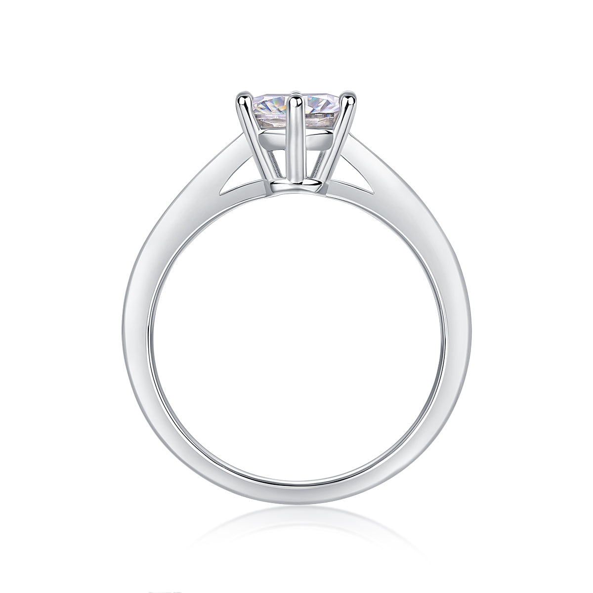 Carissie Classic Round Solitaire Prong Engagement Ring 1 Ct