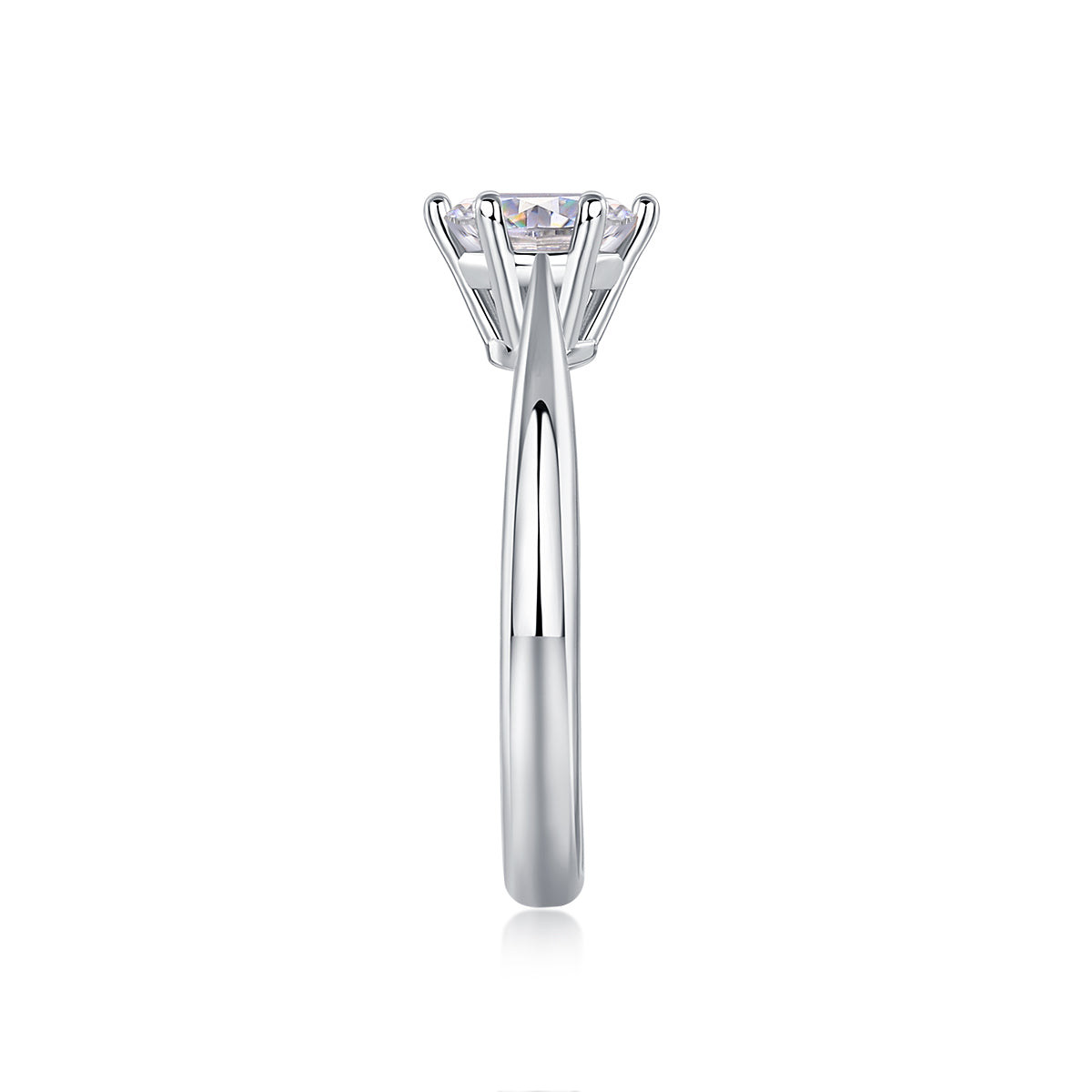 Carissie Classic Round Solitaire Prong Engagement Ring 1 Ct