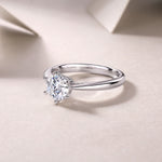 Carissie Classic Round Solitaire Prong Engagement Ring 1 Ct