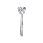 Carissie Vintage Baguette Accent Claw-Set Engagement Ring
