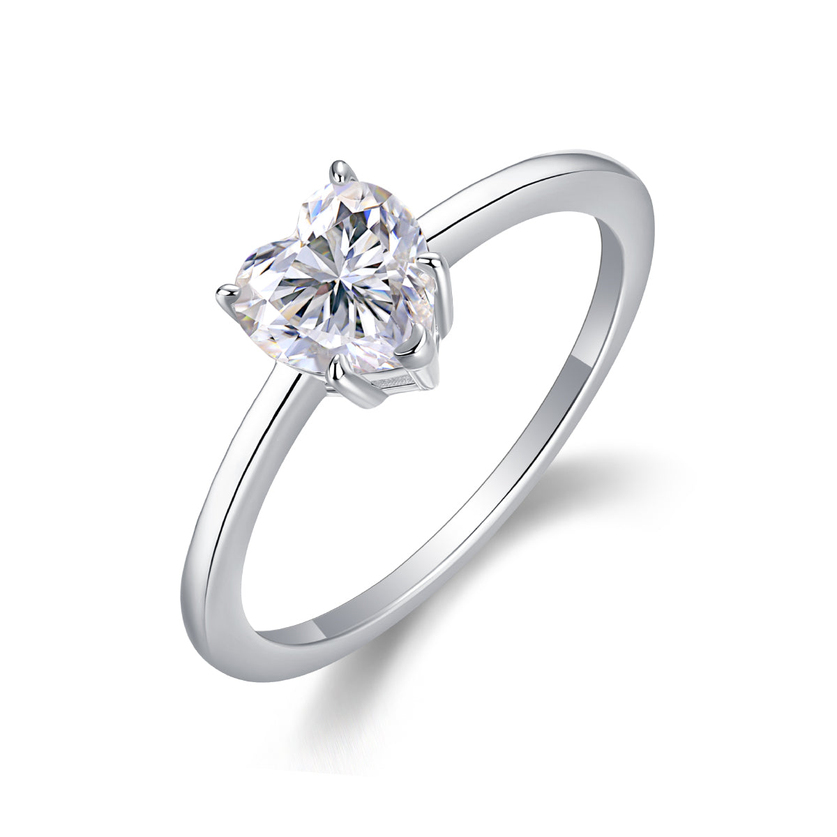 Carissie Classic Heart Solitaire Engagement Ring
