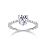 Carissie Classic Heart Solitaire Engagement Ring