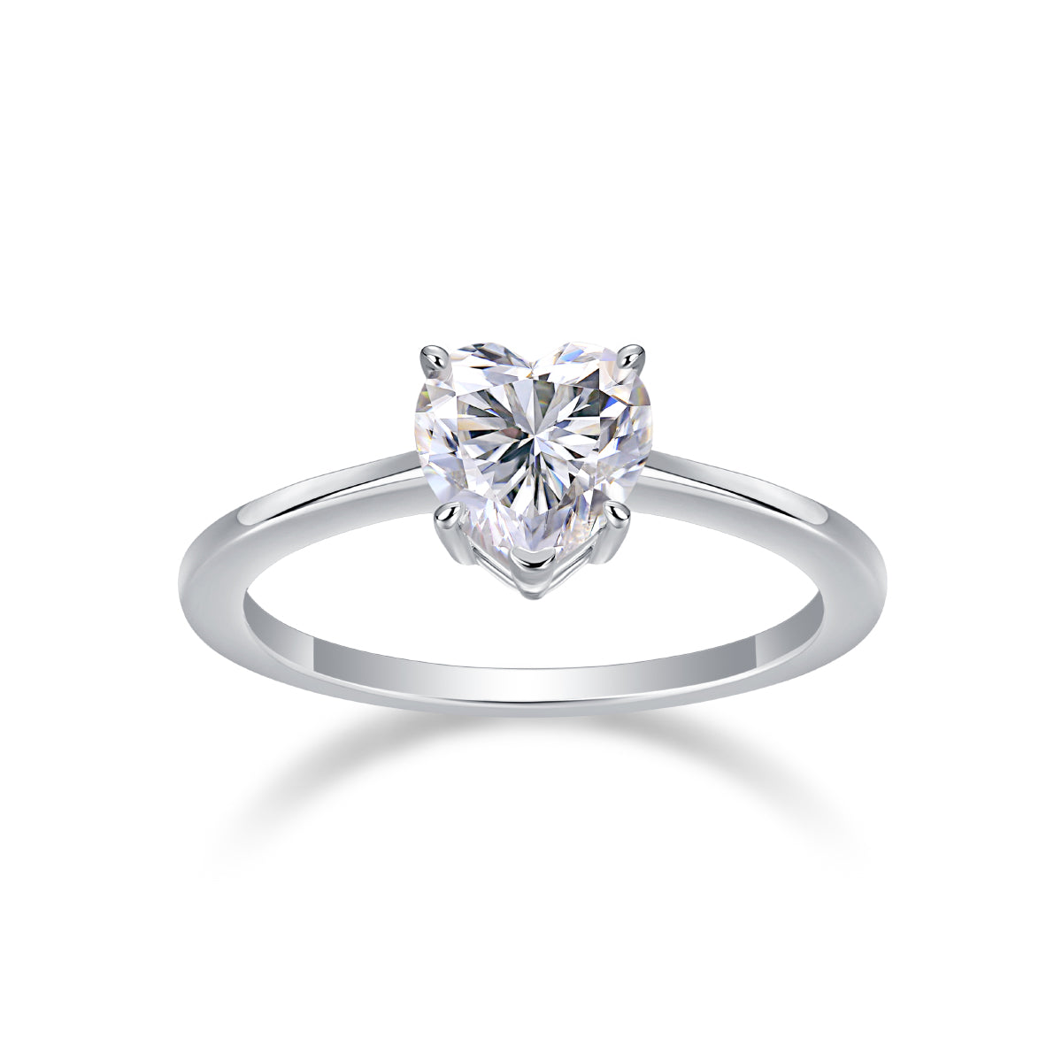 Carissie Classic Heart Solitaire Engagement Ring