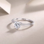 Carissie Classic Heart Solitaire Engagement Ring