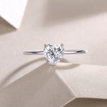 Carissie Classic Heart Solitaire Engagement Ring