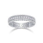 Carissie Eternity Scalloped Edge Filigree Wedding Band