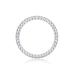 Carissie Eternity Scalloped Edge Filigree Wedding Band