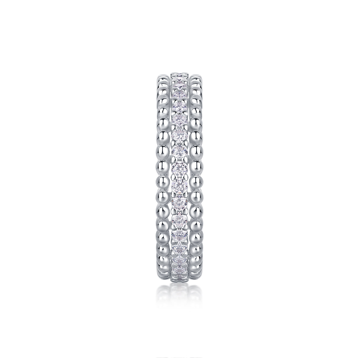 Carissie Eternity Scalloped Edge Filigree Wedding Band