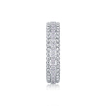Carissie Eternity Scalloped Edge Filigree Wedding Band