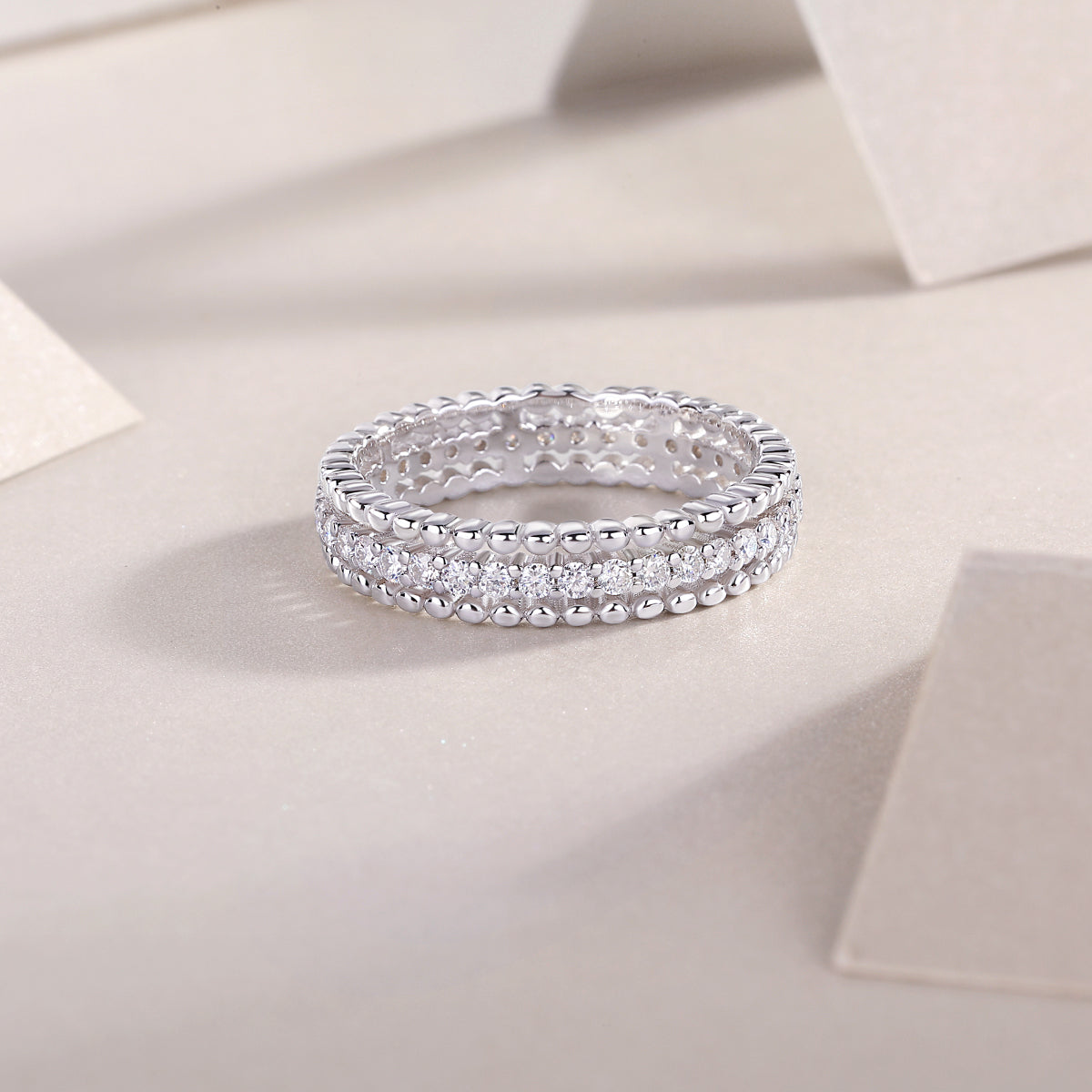 Carissie Eternity Scalloped Edge Filigree Wedding Band