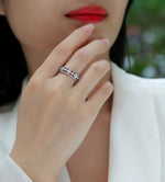 Carissie Intricate Multi-Row Cluster Wedding Band