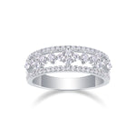 Carissie Intricate Multi-Row Cluster Wedding Band