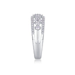 Carissie Intricate Multi-Row Cluster Wedding Band