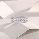 Carissie Intricate Multi-Row Cluster Wedding Band